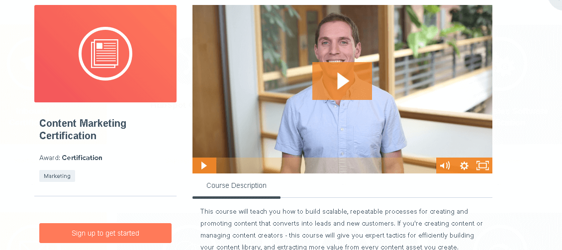 Content Marketing with Hubspot Content Marketing Certification