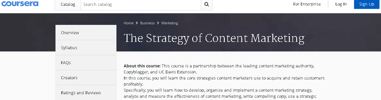 Best Content Marketing Certification Courses and Training Online: The Strategy of Content Marketing