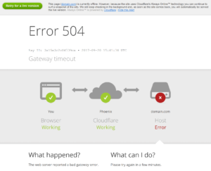 Gateway Time-Out error