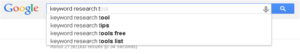 google keyword suggestion