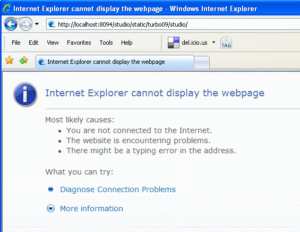 Web page error